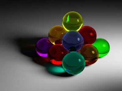 Фотообои Цветные стеклянные шары