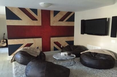 Фотообои Британский флаг в интерьере